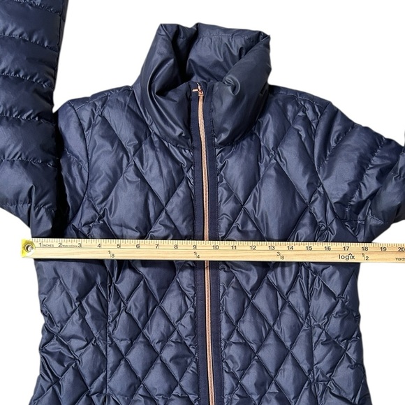 Athleta RESPONSIBLE DOWN JACKET Navy Puffer Jacket, Size Small P - Picture 8 of 10